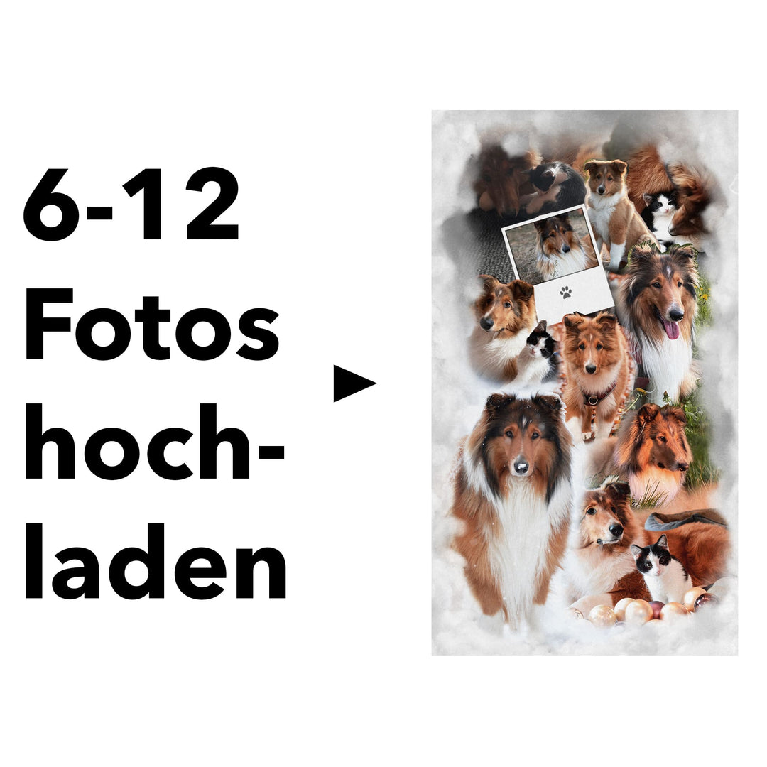 Haustier Collage Hülle