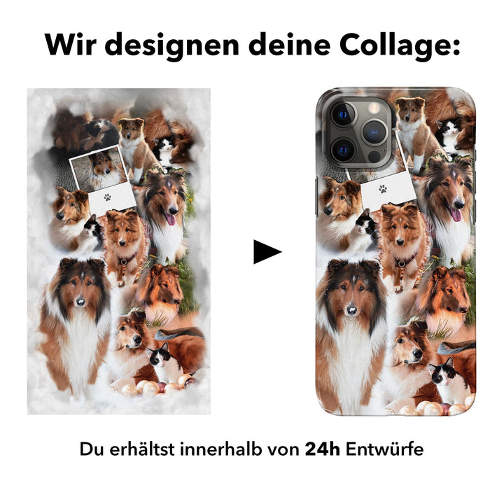 Haustier Collage Hülle